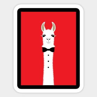 Llama Overdressed Sticker